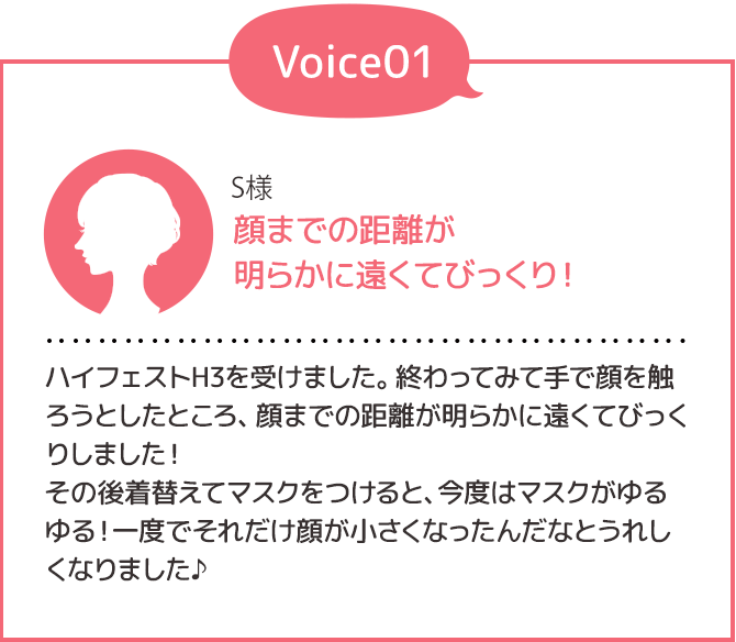 Voice01 顔までの距離が明らかに遠くてびっくり!