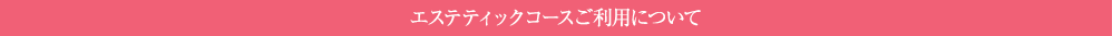 エスティックコース利用について